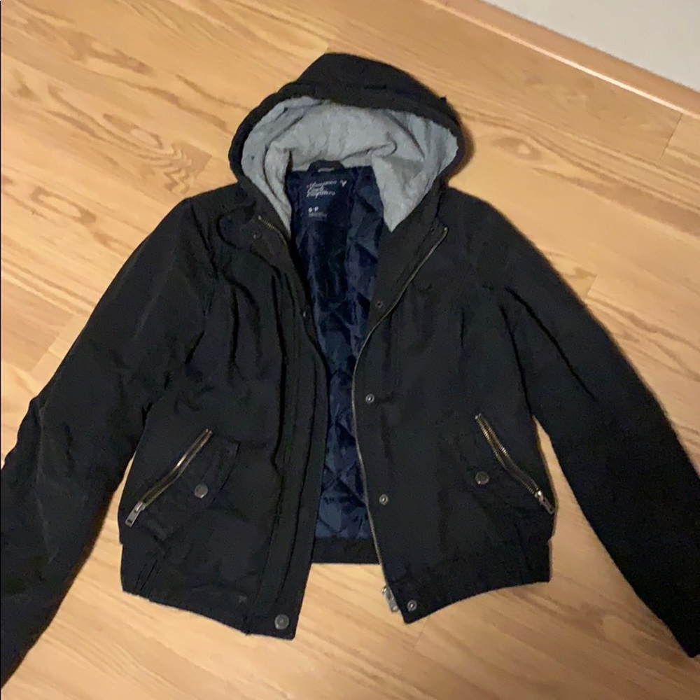 American Eagle zip up puffer jacket